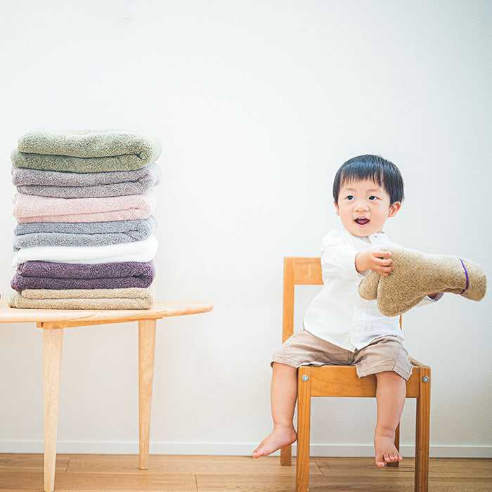 もこもこ厚手 バスタオル2枚〈グレージュ〉サウナ後も超吸水