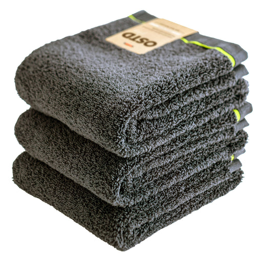 フェイスタオル 3枚 セット チャコール mocomoco 約 34 × 80 cm おしゃれ グッドデザイン賞 くすみカラー 選べる8色 もこもこ 綿100