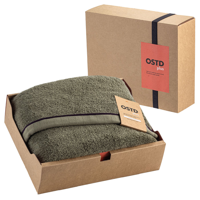 タオルギフト【OSTD plus】ギフトBOX #09 バスタオル1枚 ギフトセット〈カーキ〉