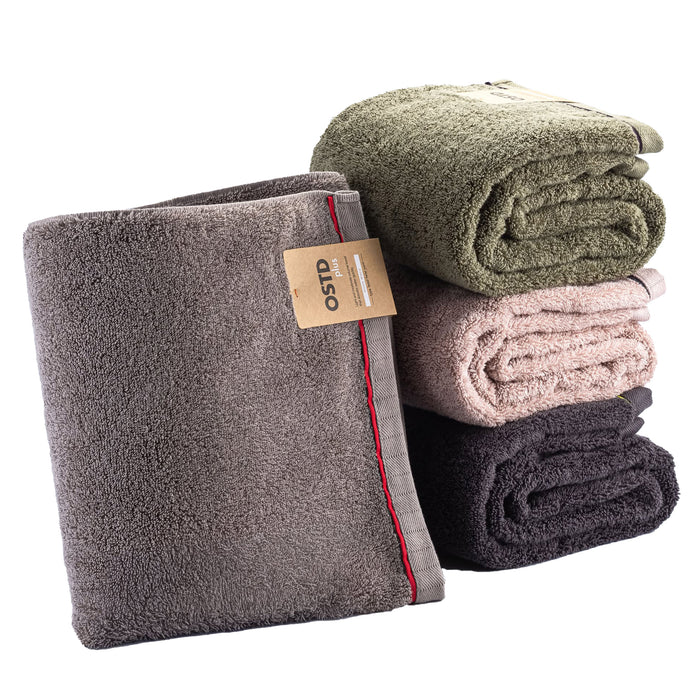 かわいい 厚手 バスタオル4枚セット〈moco/MIXカラー〉まとめ買い