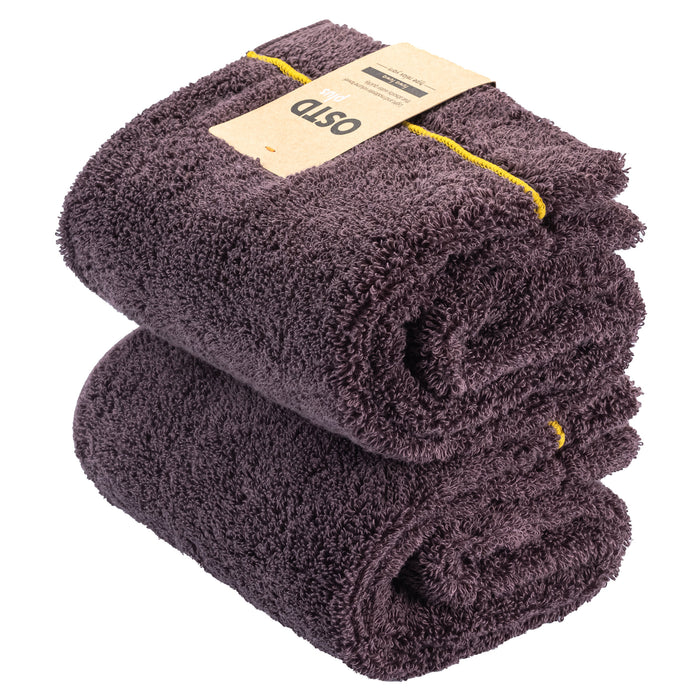 ふわふわ フェイスタオル2枚〈ココア〉かわいいインテリア速乾