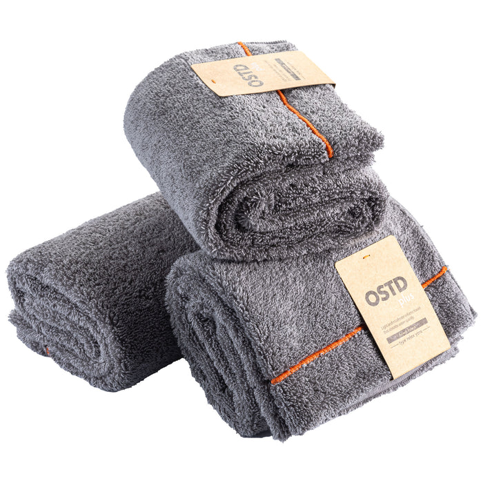 ふわふわ フェイスタオル3枚〈グレー・人気No1〉部屋干しOK速乾